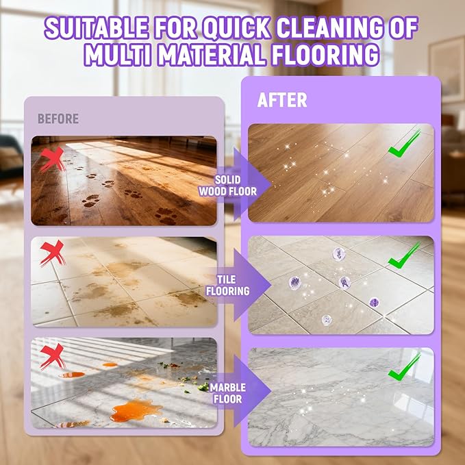 Floor Cleaning Solution Compatible with Roborock – 82 FL OZ Lavender Floor Cleaner – Rich, Long-lasting Fragrance, – For All Robot Vacuums with Mopping & Cordless Wet/Dry Vacuum Mop Cleaner