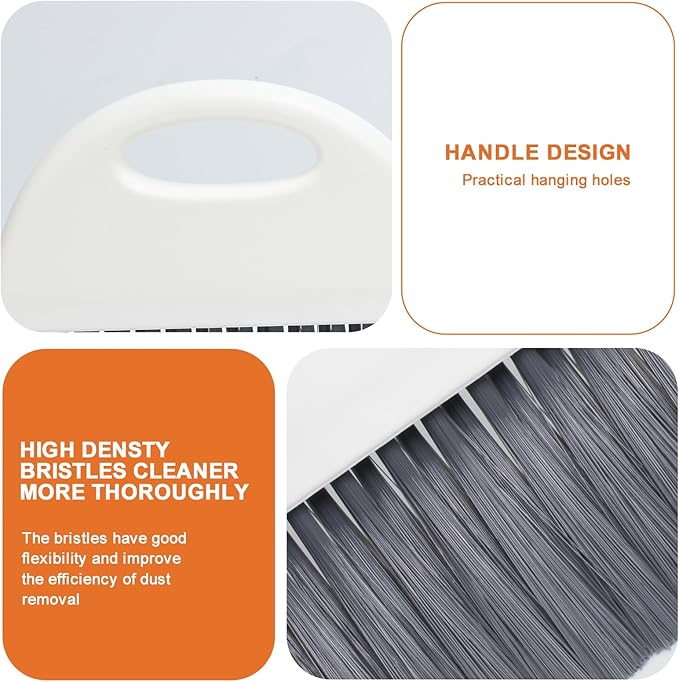 Mini Dustpan and Brush Set, Small Handheld Dust Pan with Clean Broom for Home, Kitchen, Desktop, Sofa, Keyboard, Table and Pet Cages(Cute Animal)