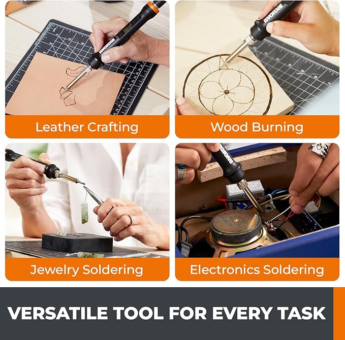 Crafting Tool Combo Kit - Rotary Tool, Airbrush Gun, Wood and Metal Crafter for Sanding, Carving, Painting, 20V Power Share Battery & 57-Piece Accessories Included