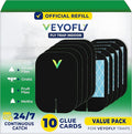 VEYOFLY Fly Trap Indoor Refill, Fruit Fly Traps, Gnat Traps for House,Fly Catcher, Fly Trap,Plug in Catch for Fruit Flies,Moths,Gnats, Mosquito Trap (Pack of 10 Refills-Black)