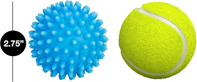 Smart Design Plastic Dryer Balls with Spikes - Set of 2 - Fabric Softener - Eliminates Wrinkles and Reduces Static - for Laundry, Clothes, Fabrics - Blue