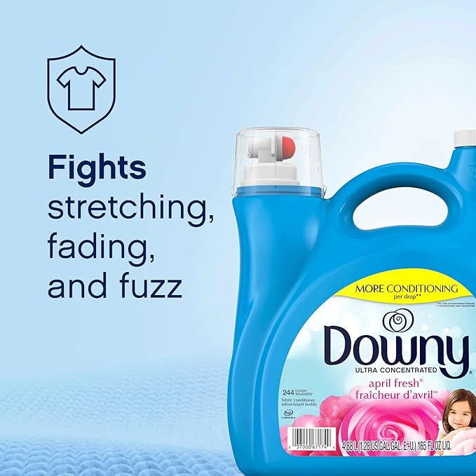 Downy Ultra Concentrated HE Fabric Softener, April Fresh, 165 FL - 244 Loads