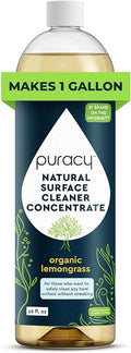 Puracy Multi-Surface Cleaner Concentrate - Plant-Powered All Purpose Cleaner - Surface Cleaner Solution As Seen on TikTok (Organic Lemongrass, 16 fl oz, 1 Pack)