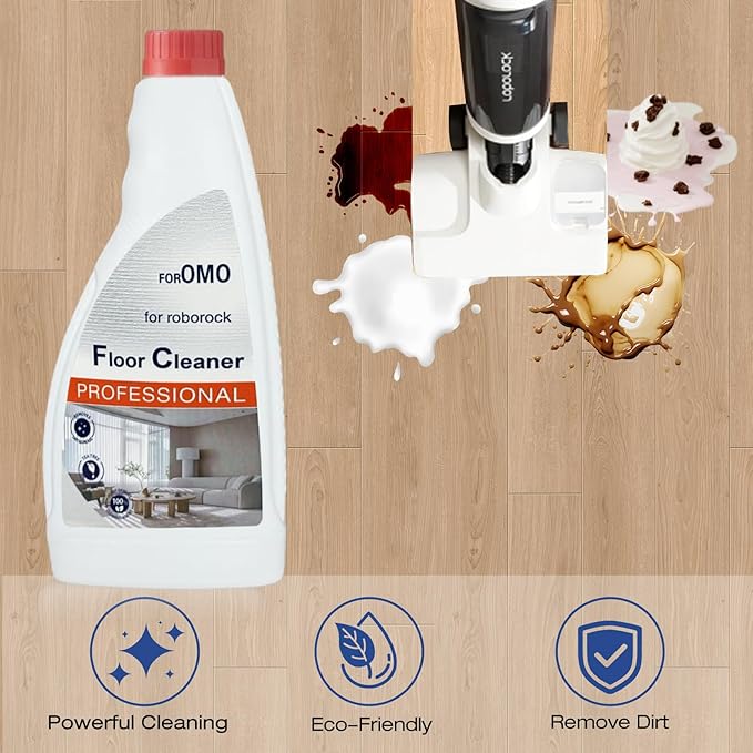 Floor Cleaning Solution Compatible With Roborock Robot Vacuum And Mop Cleaner， Deep Cleans For Multiple Hard Floors, Suitable With All Robot Vacuums With Mopping (3 Bottle)