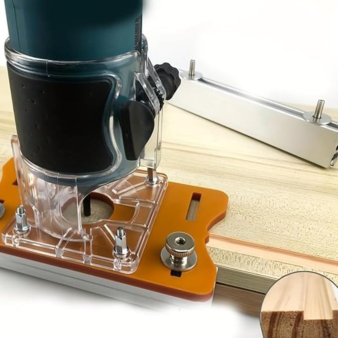 Router Trimmer Tool, Portable Adjustable Router, Wood Cutting Accessory with 2 in 1 Function, Electric Hand Machine with Precision Design, Woodworking Equipment, Kit for Home Yard Craft Repair