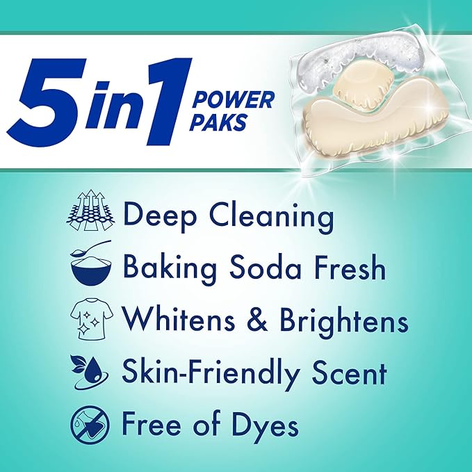 Arm & Hammer Sensitive Scent 5-in-1 Laundry Detergent Power Paks, 40 count