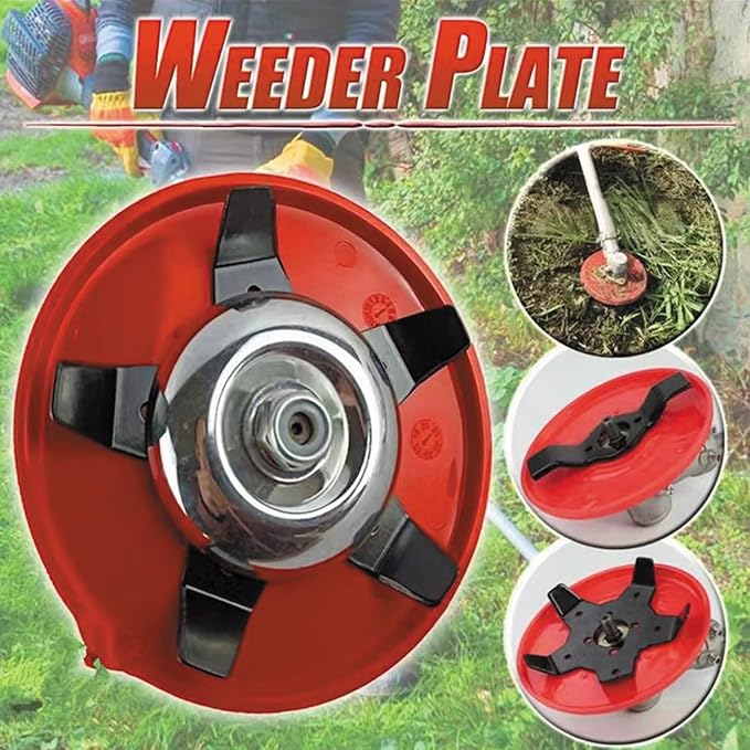 Upgraded Weeding Disc, Universal Weeding Disk, One Blade Replacement Heads, Weed Eater Blades, Weed Wacker Blade, Multifunctional Weeder Plate for Trimmer (4PC)