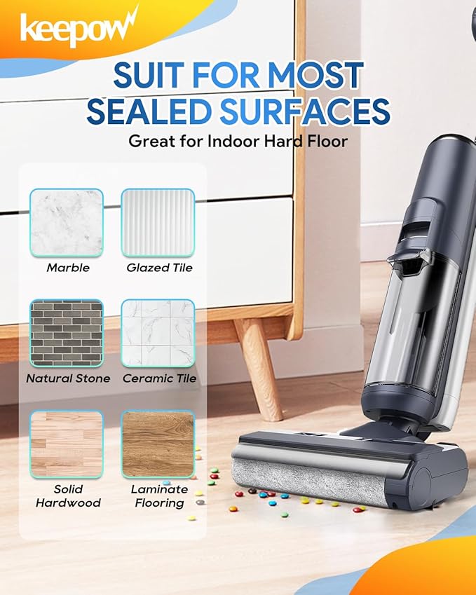 KEEPOW 2 Pack Floor Cleaning Solution for Tineco, Lavender Scent, Deep Cleans Multiple Hard Floors for iFLOOR Series, FLOOR ONE S3 / S5 / S6 / S7 / S9 Artist Series Wet Dry Vacuum (33.8 OZ)