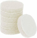 HARFINGTON 6pcs Scrubber Scouring Pads 450 Grits 2 Inch Drill Power Brush Hoop and Loop Surface Conditioning Disc Drill Scuffing Disc Scrub Pads for Home Kitchen Cleaning, White