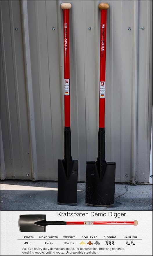 IDEALSPATEN - Made in Germany Since 1899 - Kraftspaten Demo Digger - Unbreakable Steel Breaker Bar Concrete Roots 12.3lb - 49in (Kraftspaten)#IS150