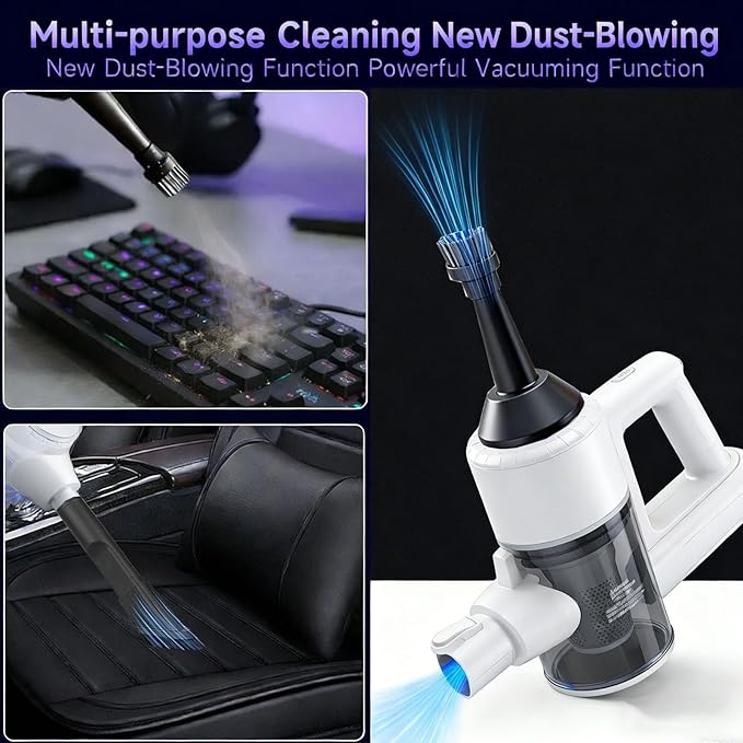 LAQVITA 2026 New Cordless Vacuum Cleaner with Mop Function|1.5L Dust Cup, Washable HEPA Filter| Lightweight 4.27lbs Stick Vacuum for Hard Floors/Tiles + Blower Function, Water Tank & Mop Pads