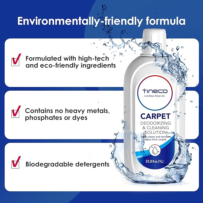 Tineco Carpet Cleaning Solution for CARPET ONE Cruiser, CARPET ONE & Spot Series, 33.8 OZ, NOT for Wet Dry Vacuum, Not for Hard Floors