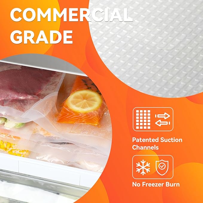 Wevac Vacuum Sealer Bag Rolls, 11"x16' (2 Rolls), Heavy Duty Food Storage for Sous Vide, Freezer, Meal Prep, Keep Food Fresh Longer