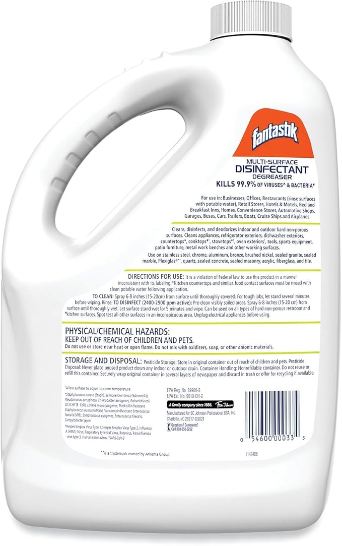 Fantastik 682269EA All-Purpose Cleaner, Pleasant Scent, 1 gallon Bottle