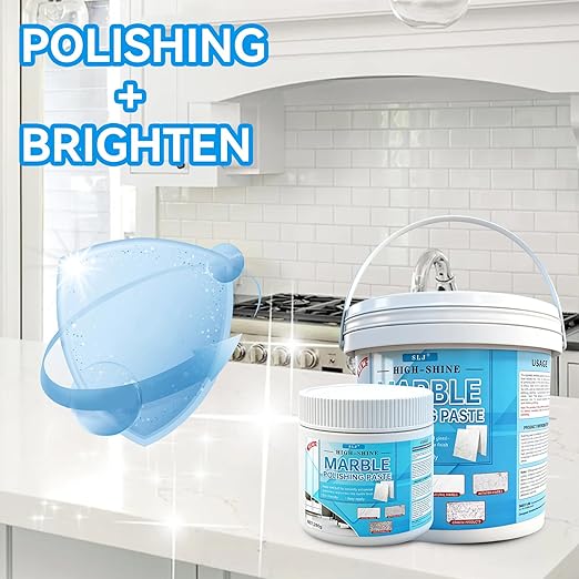 Granite Polishing Paste, Marble Cleaner Countertop, Stone Etch Remover - Professional Polish Compound for Granite, Marble, Quartz & Natural Stone | New Polishing Upgrade, Easier to Use