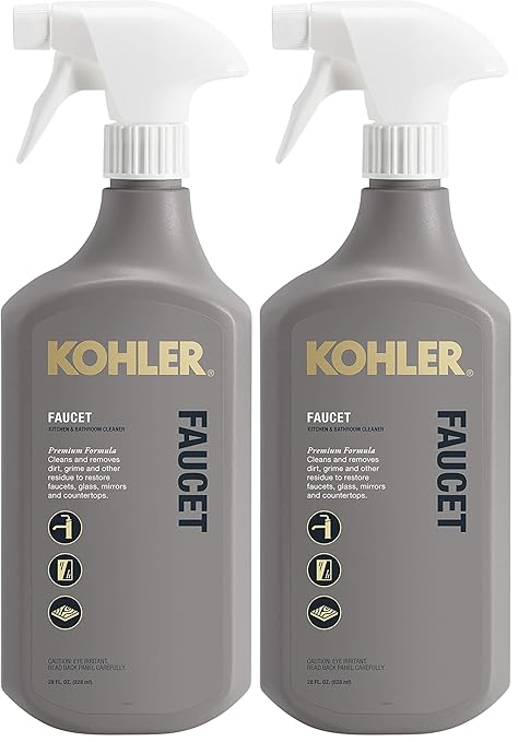 KOHLER K-EC23723-NA Faucet Cleaner, Kitchen and Bathroom Cleaner, 28 FL Oz (Pack of 2)