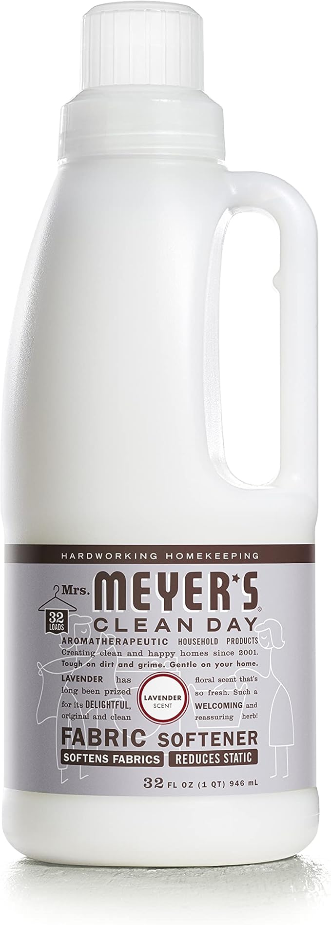 MRS. MEYER'S CLEAN DAY Liquid Fabric Softener, Made Without Parabens, Cruelty Free Formula, Lavender Scent, 32 OZ (Pack of 1)