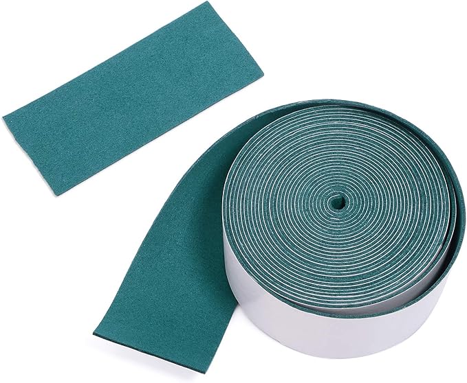 FOSHIO Micro Fiber Felt for Squeegee Edge Wrapping 5 Meters Length - Dark Green Suede Felt to Cover The Edges of Hard Card Squeegees