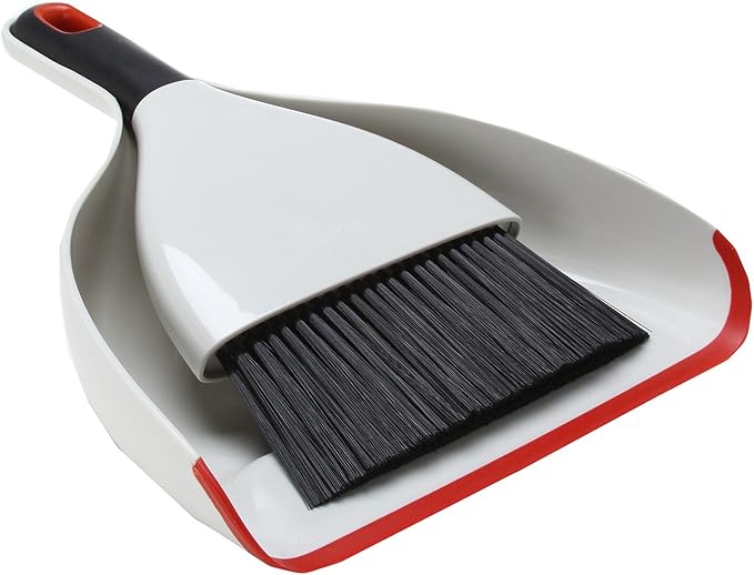 OXO Good Grips Dustpan and Brush, White