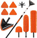 26FT Reach Duster Cleaner Kit, Dusters for Cleaning with Extension Pole, Baseboard & Wall and Window Cleaner Mop for Fan Blades, High Ceiling and Cobweb
