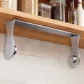 Paper Towel Holder Under Cabinet, Stainless Steel, Silver, Adhesive & Wall Mount, Under Counter Paper Towel Rack for Kitchen and Bathroom, Home and Kitchen Decor