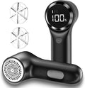 Buywoo Fabric Shaver, Electric Lint Remover, Rechargeable Lint Shaver, Household Essentials for Clothes, Upholstery, Furniture, Sweater Defuzzer to Remove Pilling, Battery Operated, Black