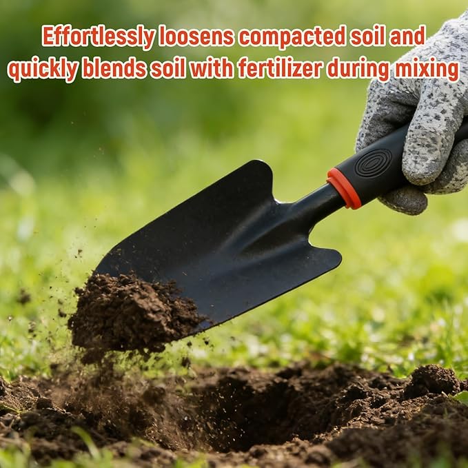 Garden Shovel Garden Hand Trowel, Small Gardening Tools for Digging and Weed