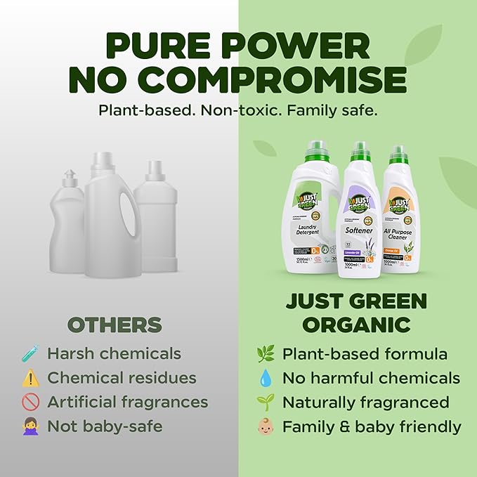 Fabric Softener, Plant-Based Liquid Fabric Softener, Non-Toxic, Hypoallergenic, EcoCert Certified, Vegan, Natural Lavender Scent, Static Control, 32 Washes, 34 fl oz (1000 ml)