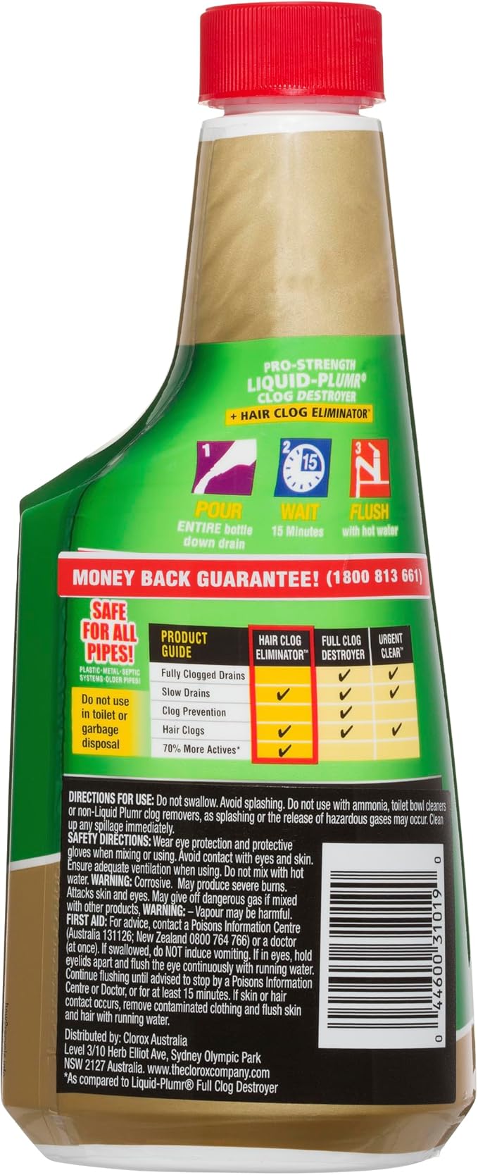 Liquid-Plumr Pro-Strength Hair Eliminator Gel Clog Remover, Hair Clog Remover and Drain Opener, Safe for All Septic Systems and Pipes, 16 fl. oz. Bottle (Pack of 2)