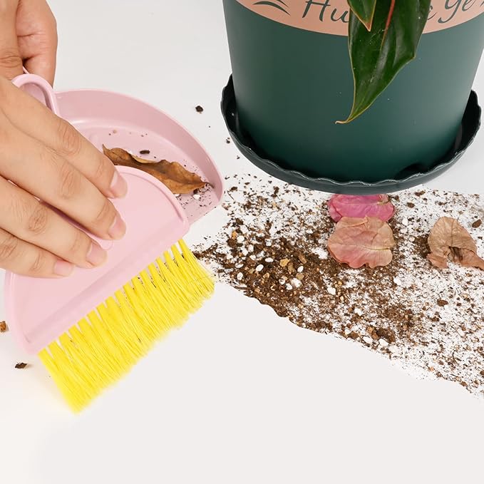 Small Broom and Dustpan Set,mini Broom and Dustpan Set,Kids Broom Set,for Home, Sofas, Kitchen countertops, Storage Shelves, bathrooms, and pet Areas Cleaning(Pink)