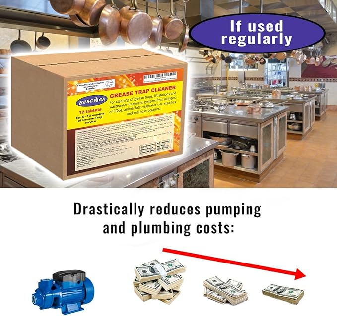 Beseder Grease Trap Cleaner (1 Count (Pack of 12))