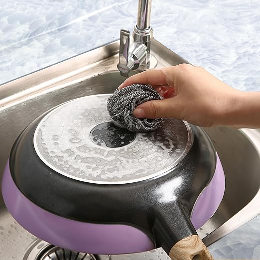 40 Pack Steel Wool Scrubber Pads, Stainless Steel Scrubber, Scrubbing Scouring Pad, Steel Wool Scrubbers for Pots and Pans, Stoves,Broiler Racks,Grills and More