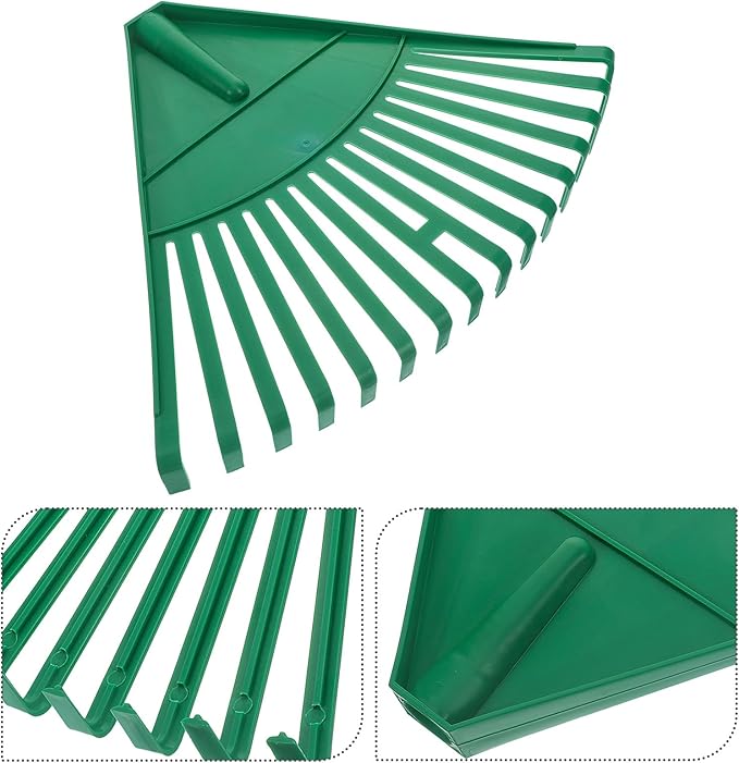 Yardwe Plastic Rake Head Garden Leaf Rake Head Replacement Lawn Shrub for Yard Sweep Picking Up Leaves (Without Handle)