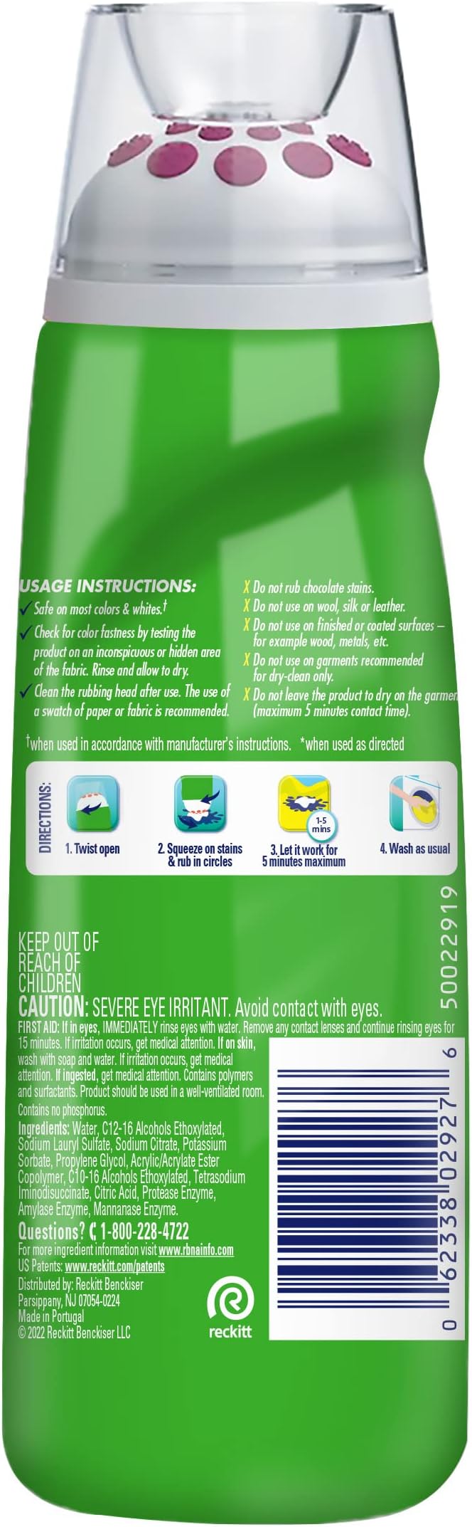 Spray 'n Wash Max Gel Pre-Treat Laundry Stain Stick, 6.7 oz Stain Remover Stick