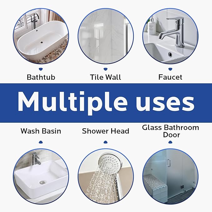 Bathroom Descaler Foam Cleaner for Hard Water Stains - Powerful Foaming Spray for Shower Toilet Sink Tile Cleaning, Limescale Buildup Remover All-Purpose Bathroom Cleaner (10.1 Fl Oz)
