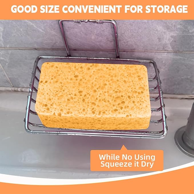 6 - Pack Non-Scratch Scrub Sponges - Sponges for Dishes and Washing Dishes, Cleaning Sponges for Kitchen Home Office, Magical 3D DIY Art and Craft Suppliers（Yellow）