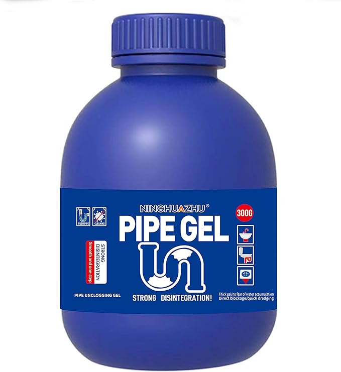 Professional Grade Drain Cleaner, Heavy Duty Pipe Unblocker for Kitchen Sink, Shower, Bathtub, Chemical Drain Opener