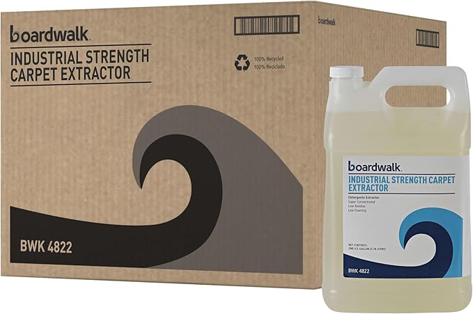 Boardwalk Industrial Strength Carpet Extractor, Clean Scent, 1 Gal Bottle, 4/carton
