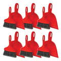 Libman Commercial 906 Dust Pan with Whisk Broom, Polypropylene, 10" Wide pan, Red (Pack of 6)