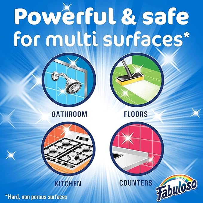 Fabuloso Multi-Purpose Cleaner 2x Concentrated Formulala - 128 fl oz - 1 Gallon - Cleaner Cloth - Colors & Packaging May Vary