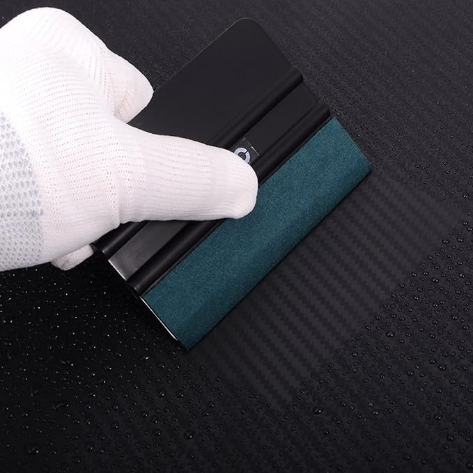 FOSHIO Micro Fiber Felt for Squeegee Edge Wrapping 2 Meters Length - Dark Green Suede Felt to Cover The Edges of Hard Card Squeegees