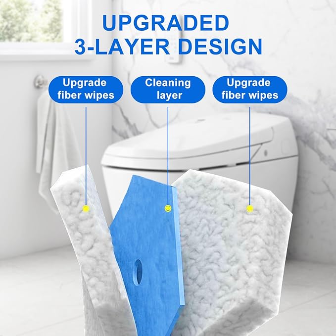 120 Count Toilet Wand Refills for Clorox, Disposable Head Compatible with Clorox ToiletWand Cleaning System, Upgrade Fiber Bowl Cleaner Brush for Closestool Cleaning.（not included brush rod）