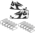 CiBiZi Shoe Slots Organizer 10Pack Metal Shoe Stackers for a Pair of Shoes Display Shelf Shoe Holder Shoe Storage Closet Organizers Shoe Space Saver Organizador de Zapatos Black