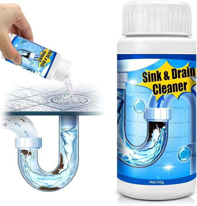 Pipeline Dredging Agent, 110g Drain Cleaner,Powerful Pipe Unclogger, Bathroom Sinks, Kitchen Sinks, Shower Pipes