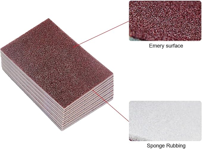 20pcs Nano Carborundum Sponge, Emery Sponge Brush Clean Eraser Scrub, Kitchen Magic Cleaning Sponge for Removing Rust Cleaning Pots and Pans, Household Cleaning Tool