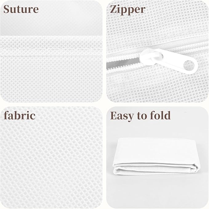 Drawer Organizer Clothes, 16 Pack Dresser Organizer Bins, Foldable Closet Organizers and Storage Fabric Dresser Bins, Shallow Drawer Dividers for Clothing, Underwears, Socks, Tie