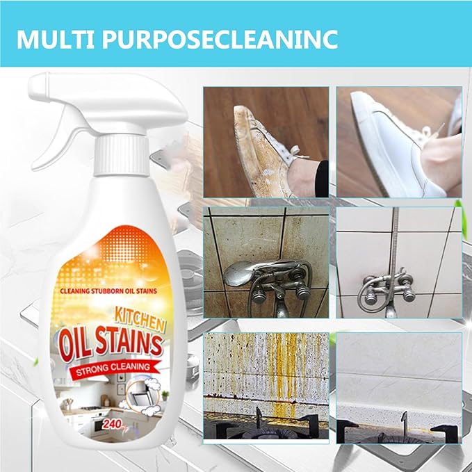 FIELL Heavy-Duty Kitchen Degreaser Foam Cleaner, Clean Kitchens Up Kitchen Oil Stains, Heavy Oil Stain Cleaner Kitchens, Degreaser Clean Heavy Duty, Multi Functiona Foam Cleaning Spray (2PC)