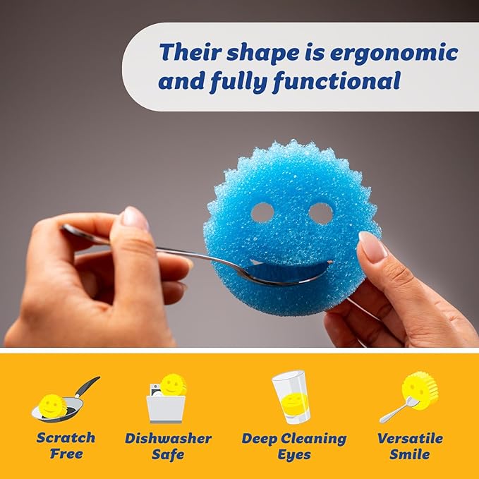 Scrub Daddy Sponges & PowerPaste XL Value Pack - 4 Scrub Daddy Multipurpose Dish Sponges & PowerPaste XL All-Purpose Cleaning Paste - Scratch-Free, Multi-Surface Household Cleaning Supplies Kit (5ct)
