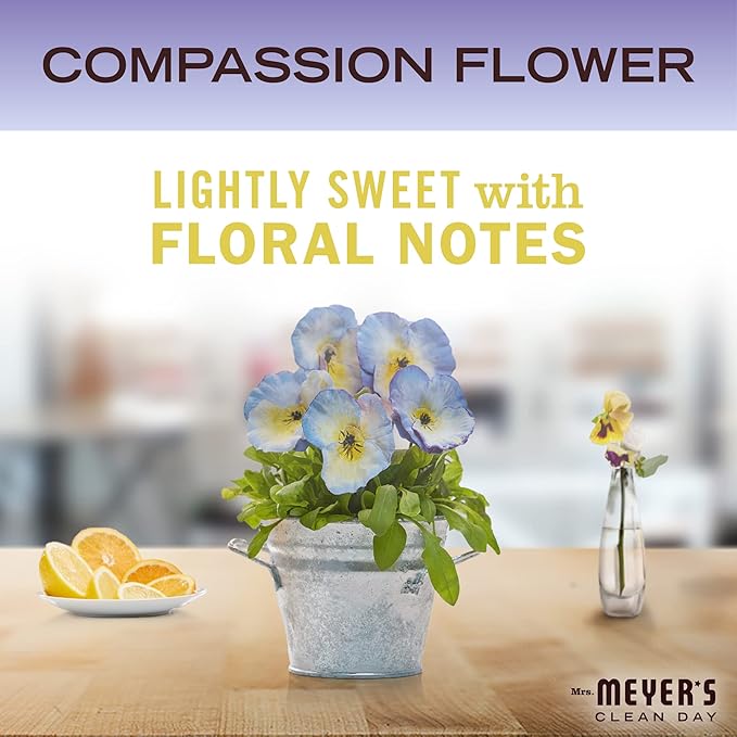 MRS. MEYER'S CLEAN DAY Ultra Concentrated Laundry Detergent, Compassion Flower Scent, 24.3 fl oz,(Pack of 2)