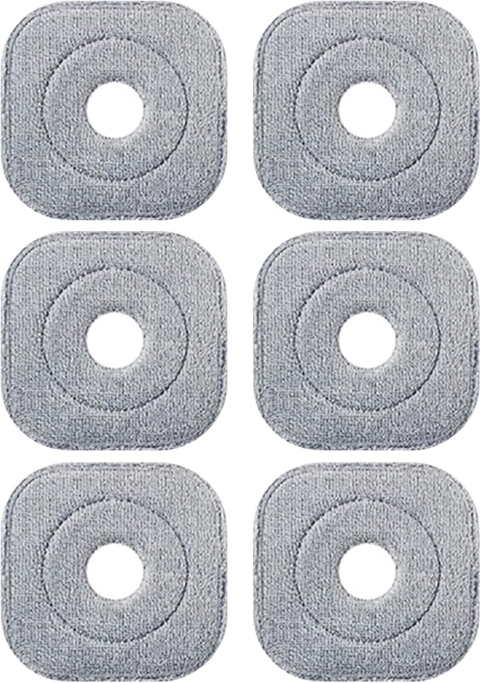 6 Pack Replacement Microfiber Mop Pad Set